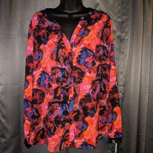 NYJD WOMENS DRESS BLOUSE  SZ L